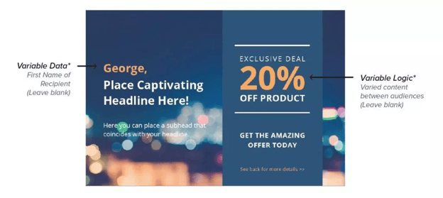 Build Direct Mail Postcards Offline - Postcard Front Personalization