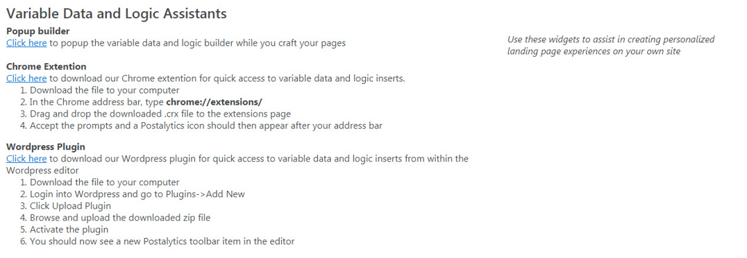 personalize HubSpot landing pages with pURLs - variable data and logic assistants