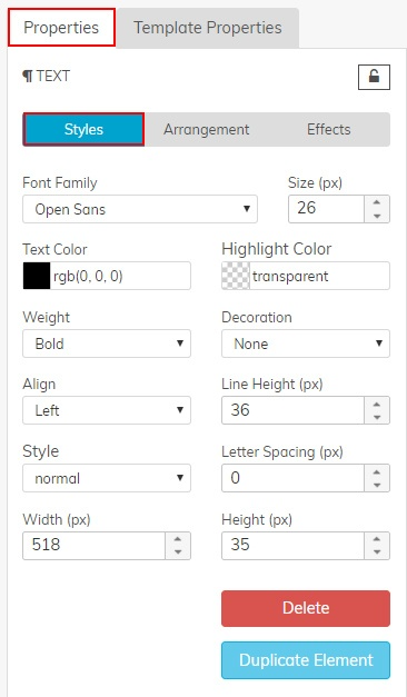 create direct mail templates - property styles