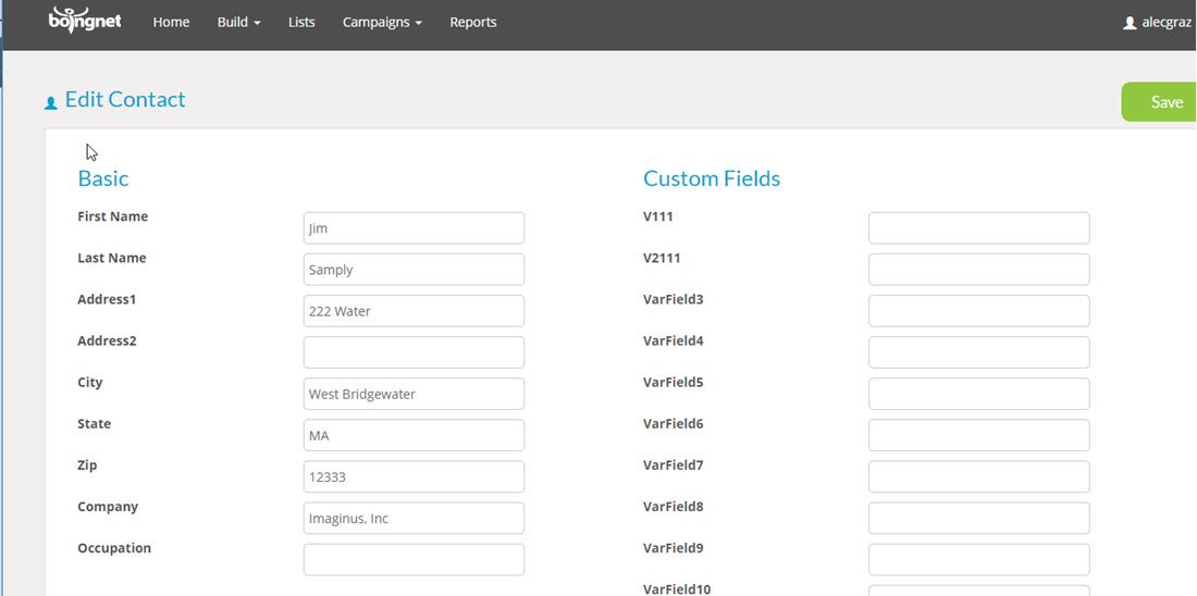 send direct mail zapier action - boingnet contact test