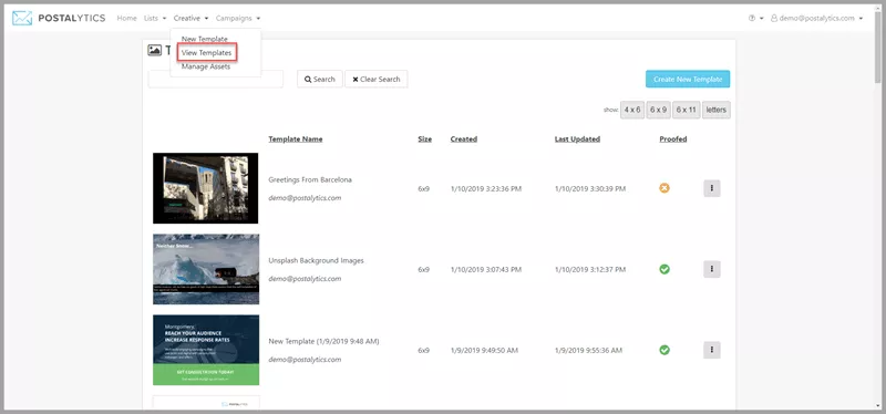 Copy a Template - View Templates