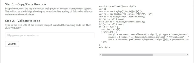 Getting Started With Postalytics - Setup Tracking Code