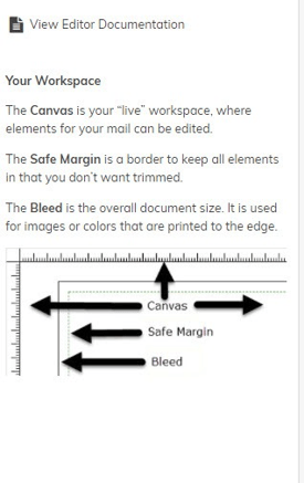 postcard bleed safe areas