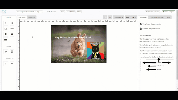 Arrangement tab Postalytics