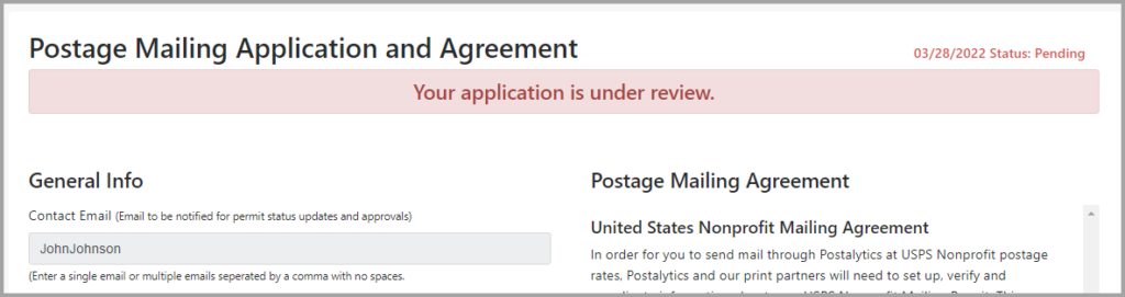 application under review