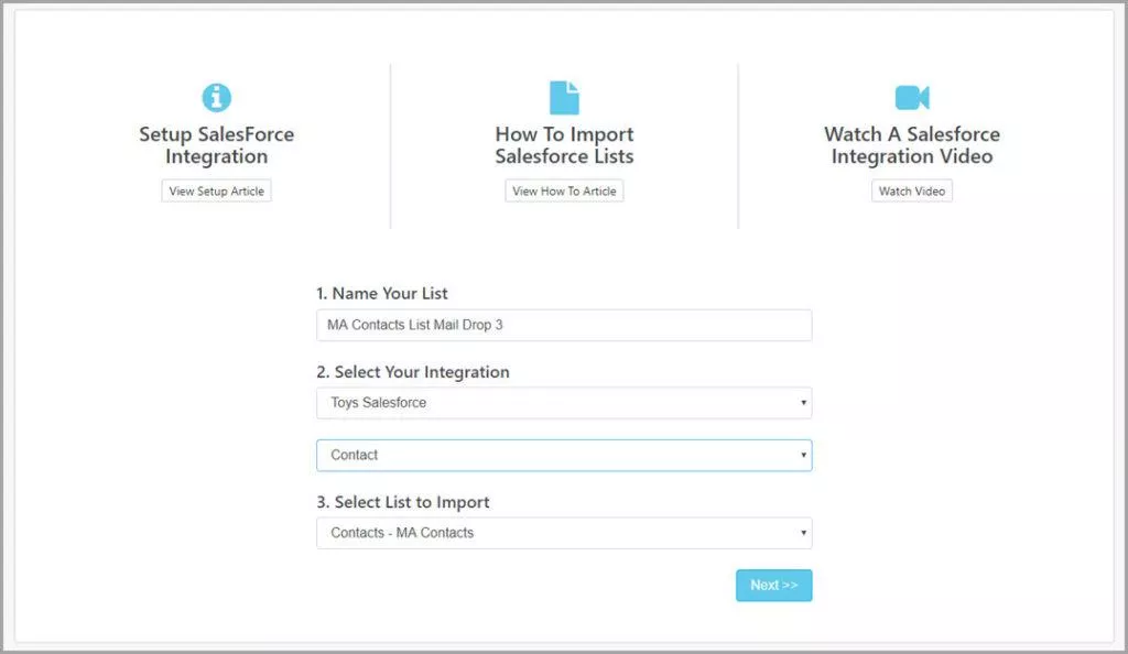 Import Your Salesforce Mailing List