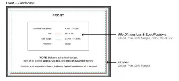 Build Direct Mail Postcards Offline - Postcard Front Layout - Landscape