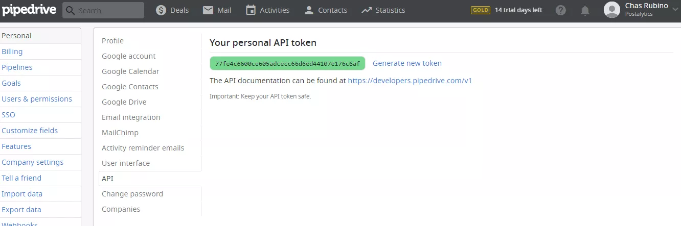 Pipedrive API - zapier pipedrive direct mail integration
