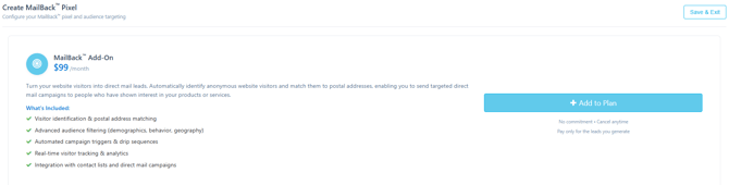 MailBack Plan Add-On