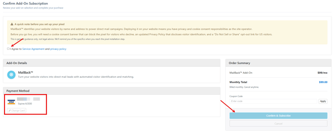 Subscription Payment Page